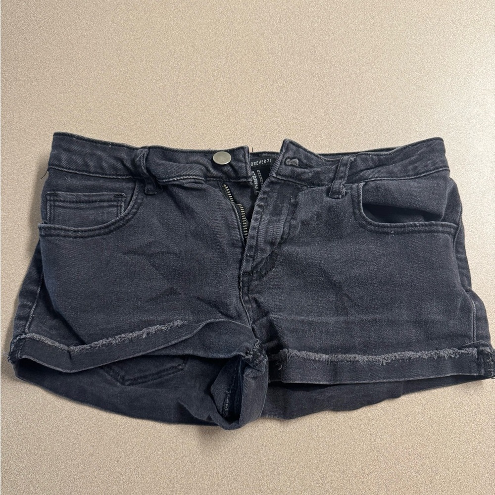 Forever 21 Charcoal Jean Shorts